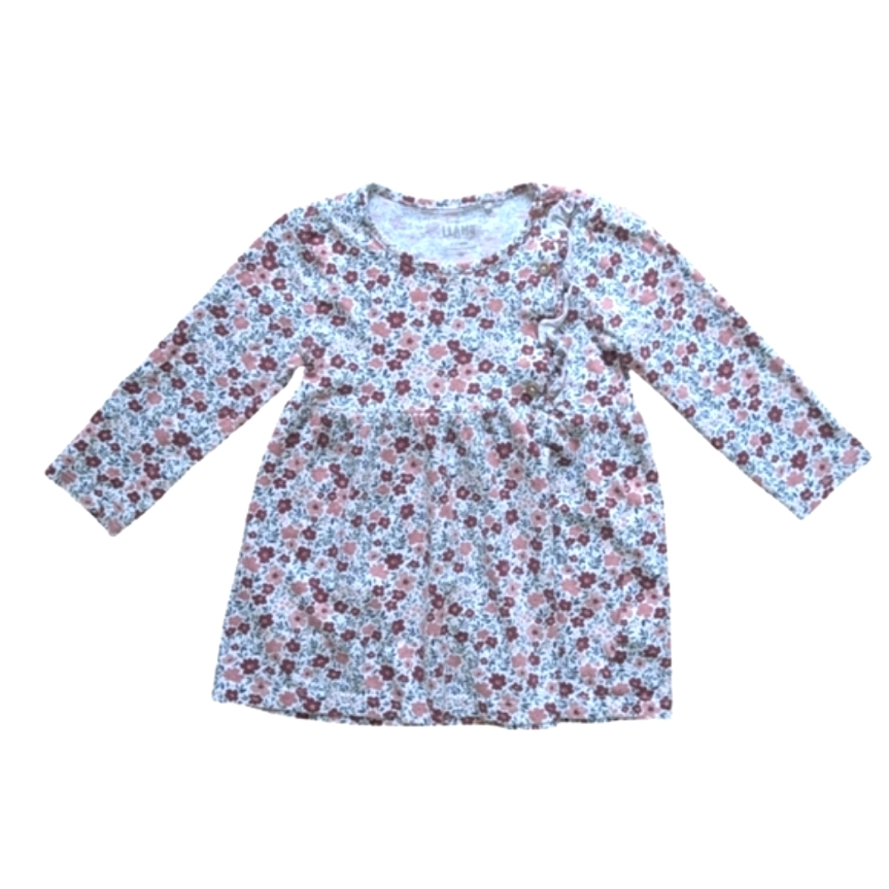 Laughing Llama Floral Long Sleeve Dress - Size 24M